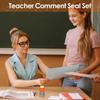 Учительские штампы для класса Портативный штамп для комментариев учителя 12X Набор креативных штампов Штампы для комментариев к домашнему заданию для оценок