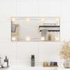 Wall Mirror with LED Lights 30x60 Cm Glass Rectangular