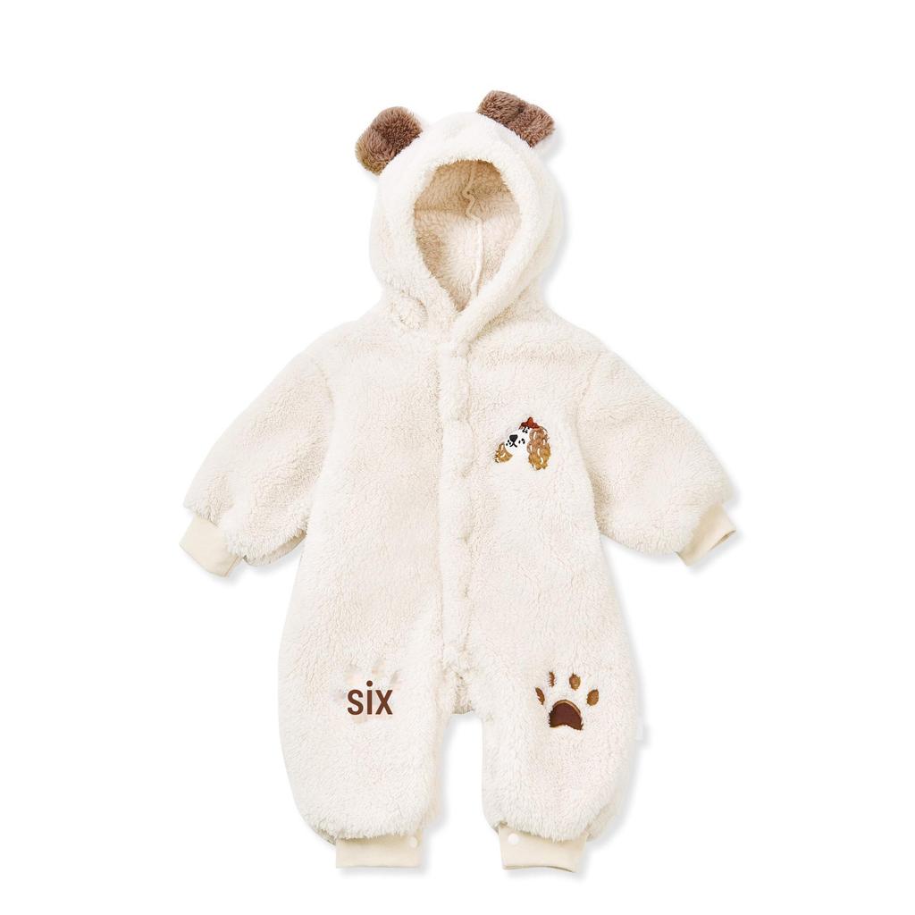 Детские комбинезоны премиум-класса: Универсальные домашние вещи и наряды, двухсторонние флисовые комбинезоны с капюшоном 3D на весну и осень.