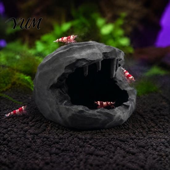 Snowman Fish Tank Cave Christmas Aquarium Hideout Cave, 3D Printed Shrimp Safe Haven for Shrimps Tree Betta Decoration Sensitive Species