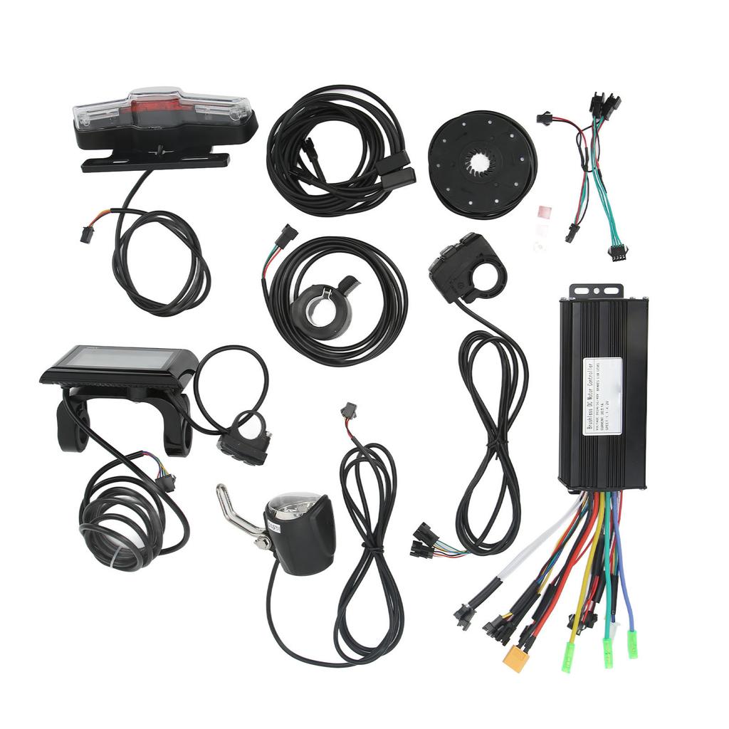 Electric Bike Conversion Kit 30A Controller S900 Panel Headlight Taillight Thumb Throttle for