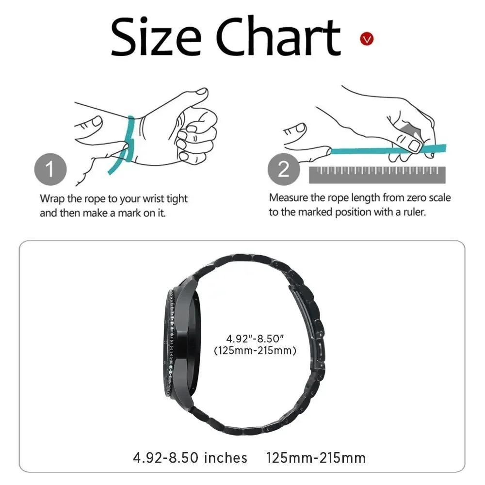 22 мм 20 мм Ремешок для Samsung Galaxy 7 6 5 4 40/44 мм 6Classic Gear S3 Active2 Браслет из нержавеющей стали для Huawei GT3 4Pro Amazfit