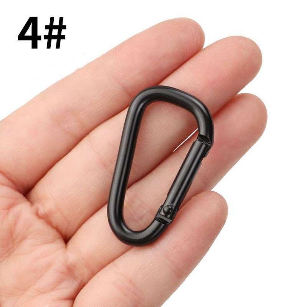 5pcs Aluminum Zinc Zinc Alloy D Type Carabiner Electrophoresis Outdoor Sports Buckle Fishing