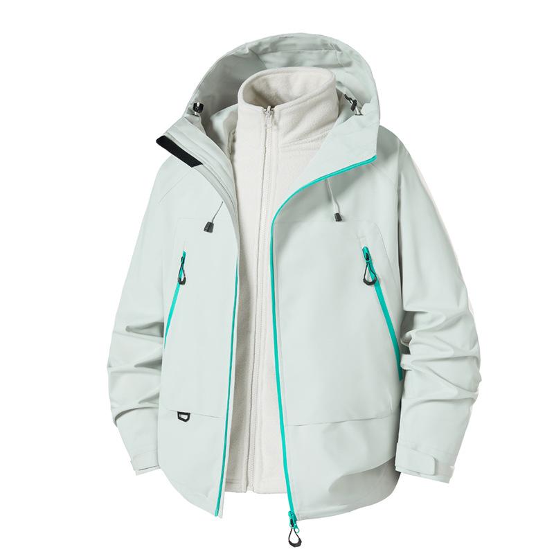 Unisex Three-in-One Outdoor Jacket: Windproof, Waterproof, Breathable, Mountaineering Autumn/Winter Style