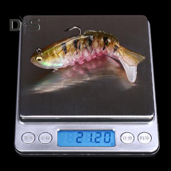 9,5 см/20 г многосоставная рыболовная приманка с острым крючком, многосекционная, из ПВХ, реалистичная бионическая искусственная приманка для ловли в пресной и соленой воде