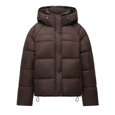 Новое зимнее хлопковое пальто с капюшоном, универсальное и свободное, корейское хлопковое пальто, модное теплое пальто-пуховик, женская куртка