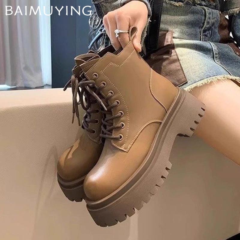 Ботильоны на платформе для женщин, теплые короткие плюшевые кожаные туфли для женщин 2024 года, тренд зимы, новые готические зимние мотоциклетные ботинки для женщин