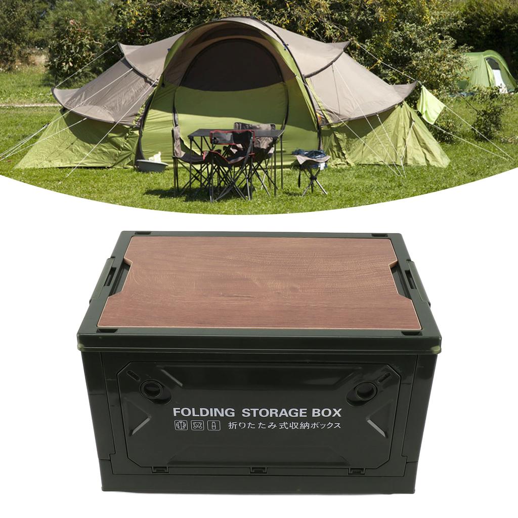 Collapsible Camping Storage Box Pulley Design Waterproof 5 Sides Opening Camping Folding Storage Bins for Car Outdoor