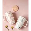 Large Capacity Mug with Lid Ceramic Cup Girls Summer creative home Drinking Cup Couple Coffee Cup