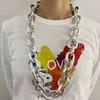 Hip Hop Punk Plastic Necklace Thick Chain Cuban Chain Festival Performance Party Gift Fan Accessory