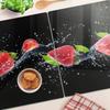 Dekoracyjne Deski Kuchenne Szklane Do Krojenia Truskawki I Woda 2X40X52 Cm