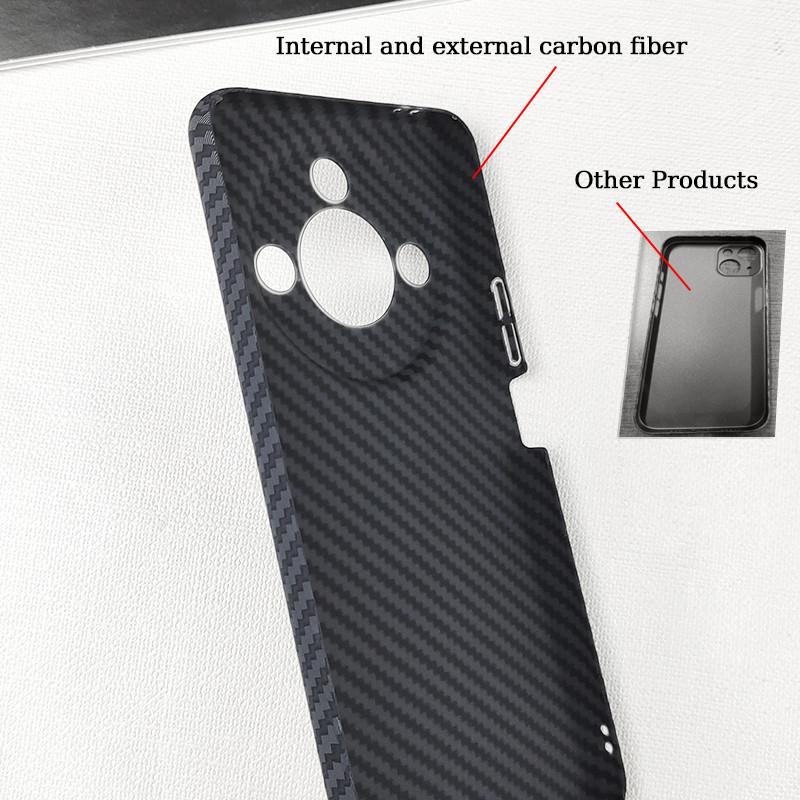 Luxury Ultra Thin Carbon Fiber Textured Phone Case For Honor X60 X50 X40 X30 Pro GT X9c Smart Anti-Fingerprints Hard PC Full Protective Cover Shell