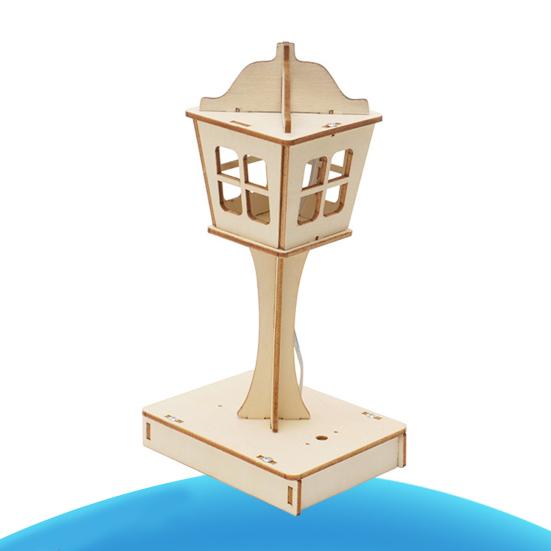 1 комплект экологически чистой настольной лампы ручной работы с голосовым управлением, забавной научной деревянной развивающей игрушки для детей, аксессуаров