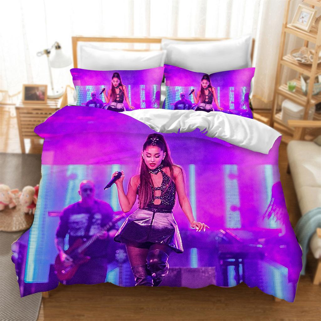 Pop Singer Ariana‑Grande 3D Printed Bedding Set Duvet Cover Pillowcase Bedroom Home Decor