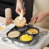 Non-Stick Four-Hole Breakfast Pan for Eggs, Burgers, and Pancakes