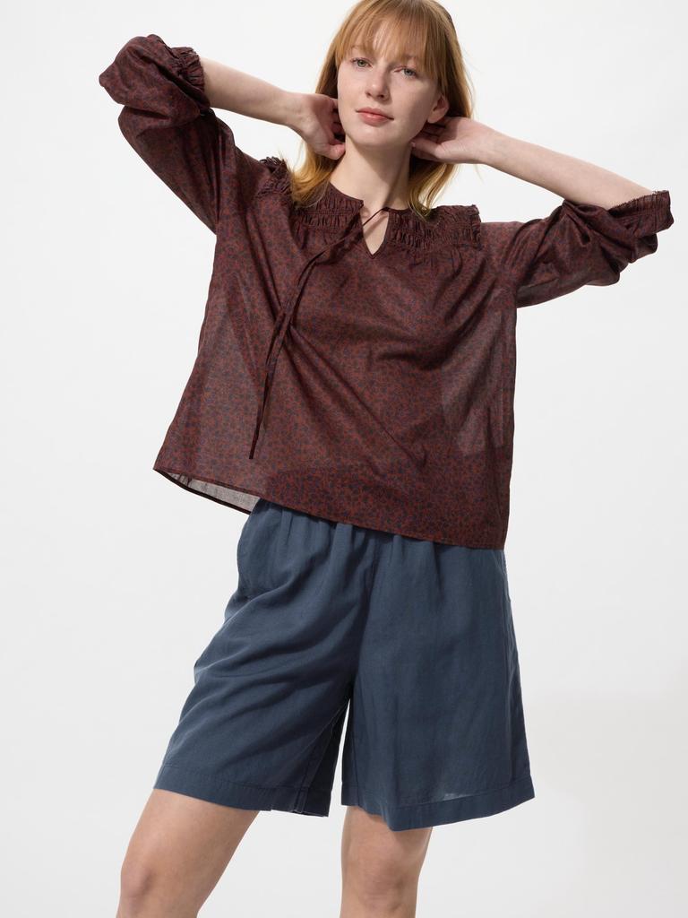 Uniqlo Японские шорты из смеси льна Easy