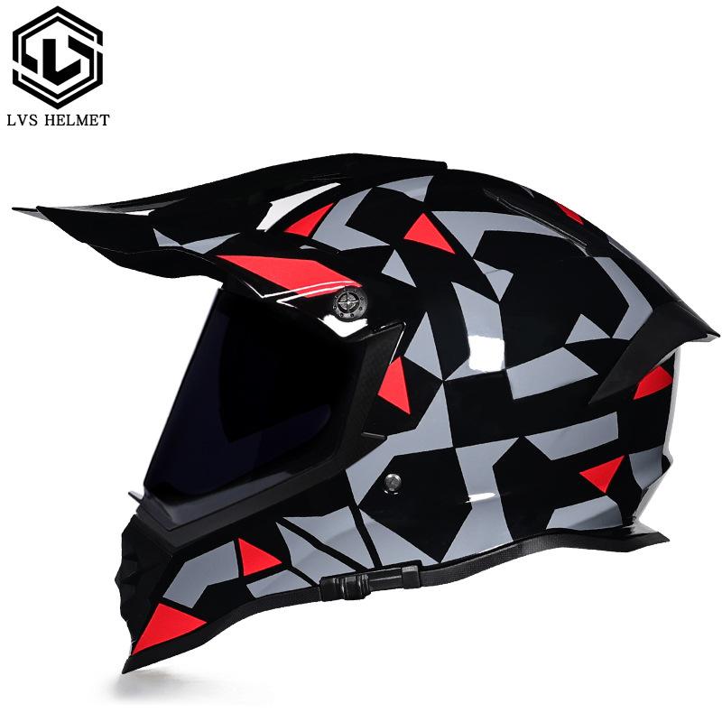 Off-road Rally Helmet Full Helmet Locomotive Long-distance Men's and Women's Multifunctional New Double Lens Highway Rally Universal in All Seasons