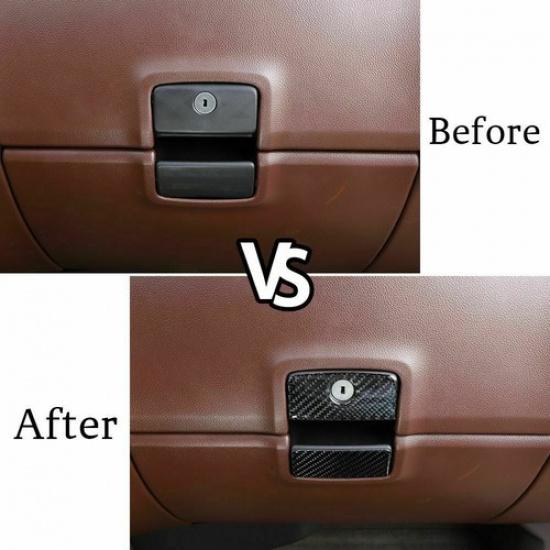 For 14+ Chevy Silverado GMC Sierra Co-Pilot Storage Box Handle Decor Carbon Fibe