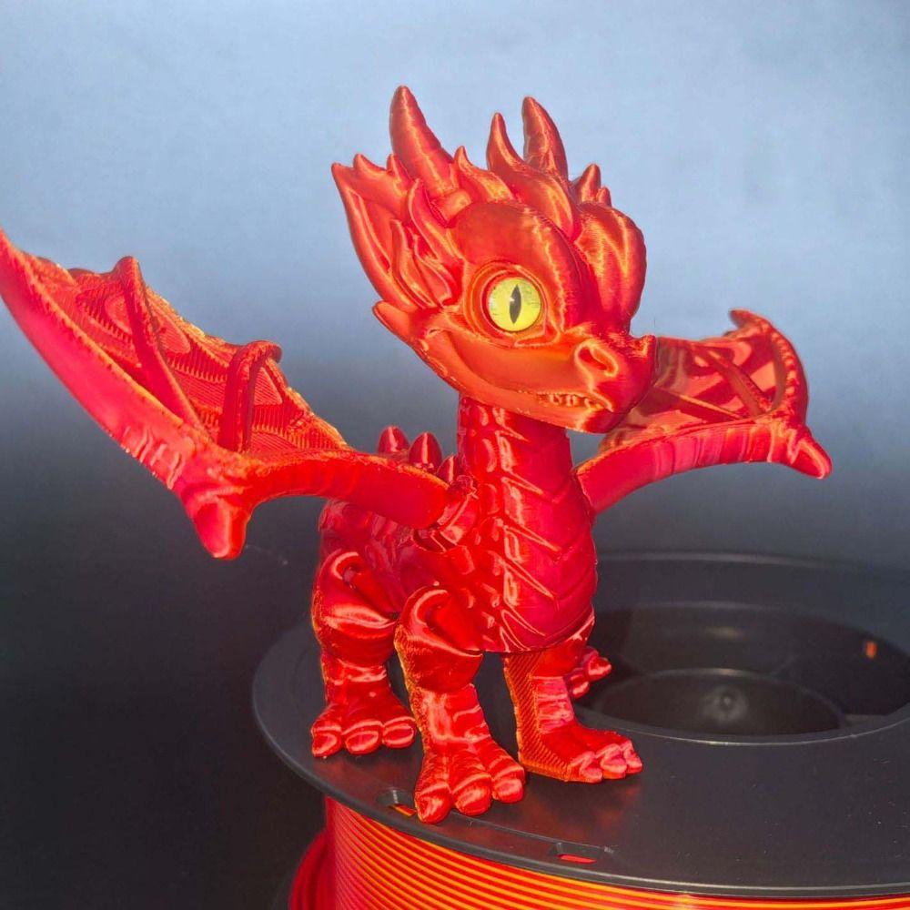 Simulation Flying Dragon Figures Articulated Dragon Model Toy 3D Printed Dragon Home Decor