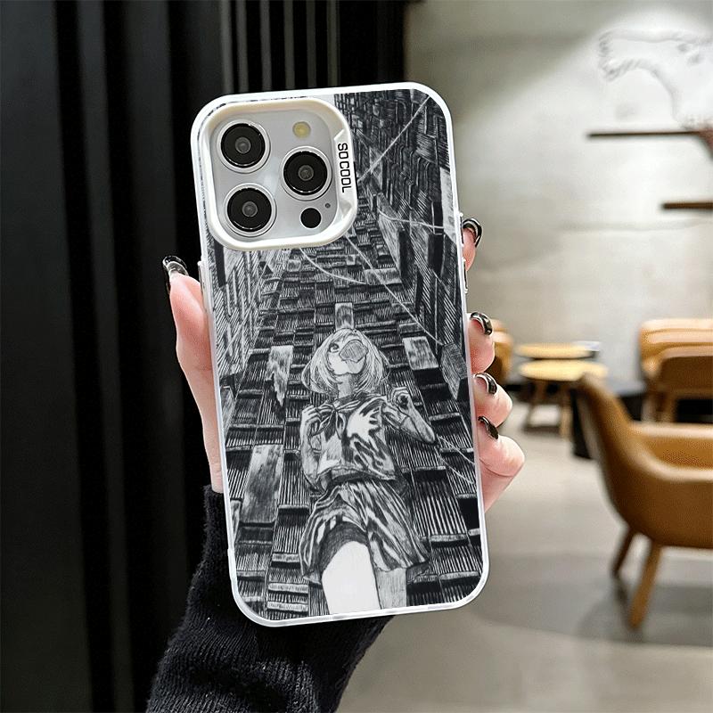 Ультра-перспектива Аниме Мягкий чехол для телефона для iPhone 15 16 17 Pro Max 17Air 16E 14 Plus 13 12 Mini Ударопрочный чехол Задняя крышка