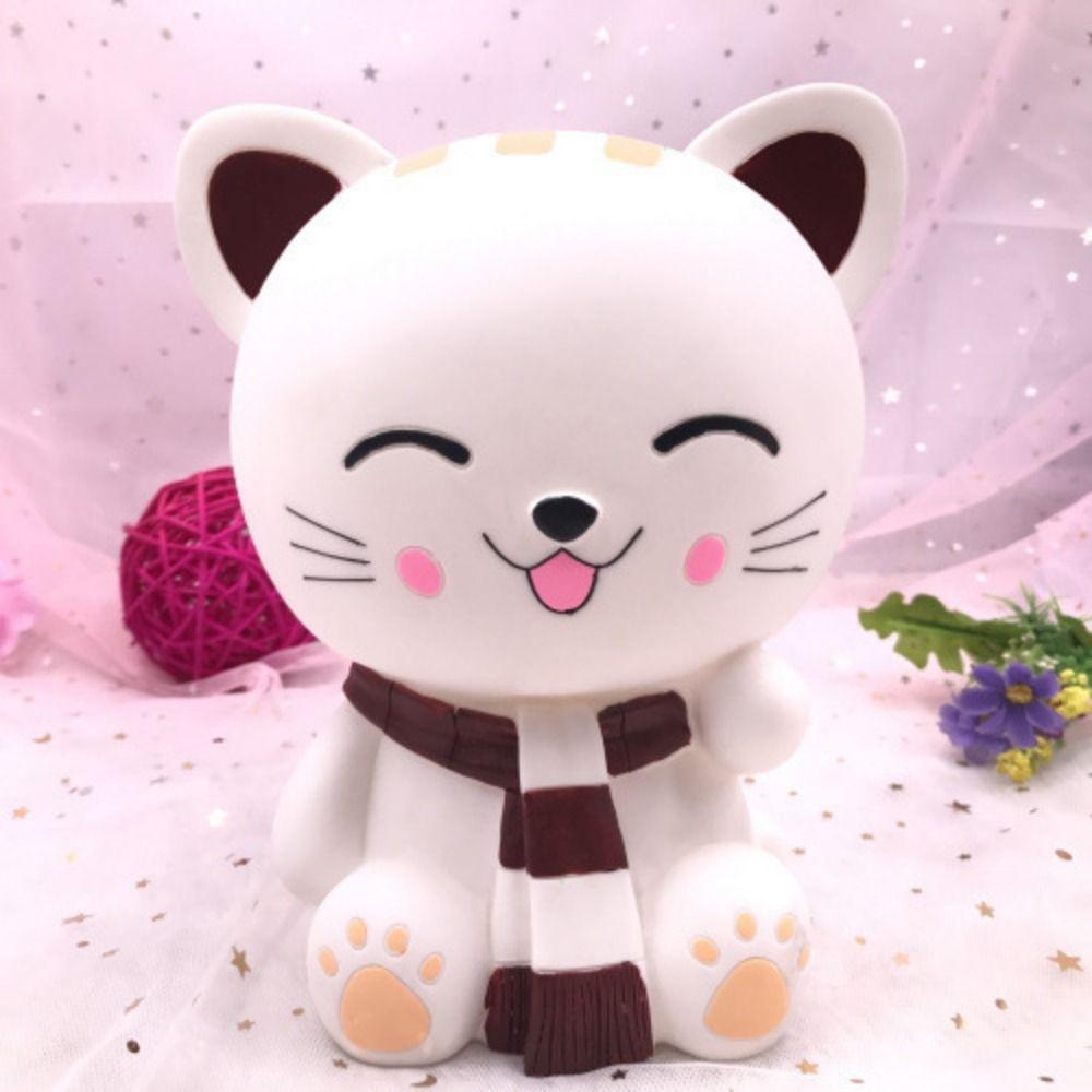 Мультфильм Счастливый Кот Украшение Милый Животный Сберегательный Горшок Простая Маленькая Кошка Копилка Детская Игрушка