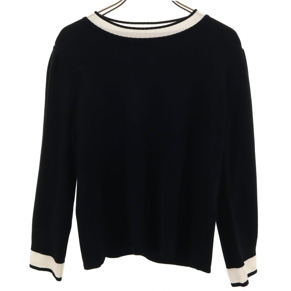 FOXEY Made In Japan Long Sleeve Knit 40 Black Women Used