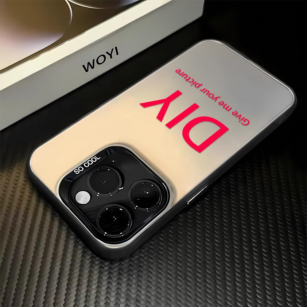 DIY Phone Case For IPhone 16 Pro Max 16E 15 14 13 12 11 Shockproof Bumper Cover Case Funda 16 Pro 15 14 13 Case Funda Cover