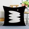 Black And White Ins Style Double-Sided Printed Pillow Cover Short Plush Suitable Living Rooms Bedrooms Sofas Throw Cushion Cover