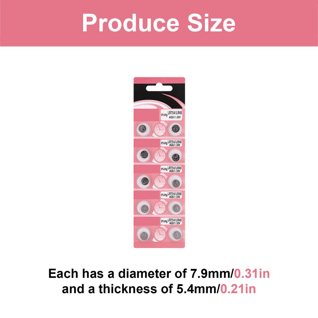 10/20 шт. AG5 LR754 щелочные батарейки таблеточного типа с длительным сроком службы AG5 батарея LR754 батарея для игрушек и устройств