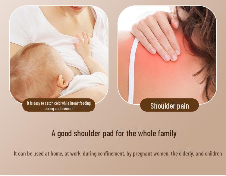Velvet Shoulder Pads Vest for Postpartum Nursing and Sleeping - Warm & Protective for Shoulders and Neck