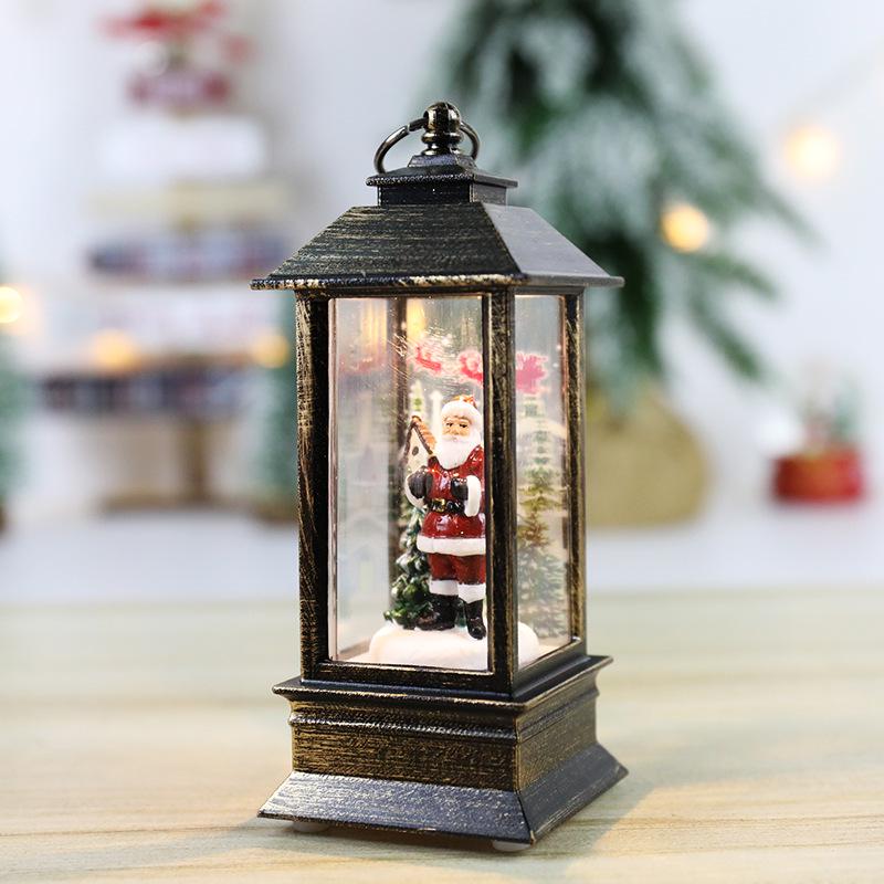 Christmas Santa Claus Crystal Lantern & Ornament