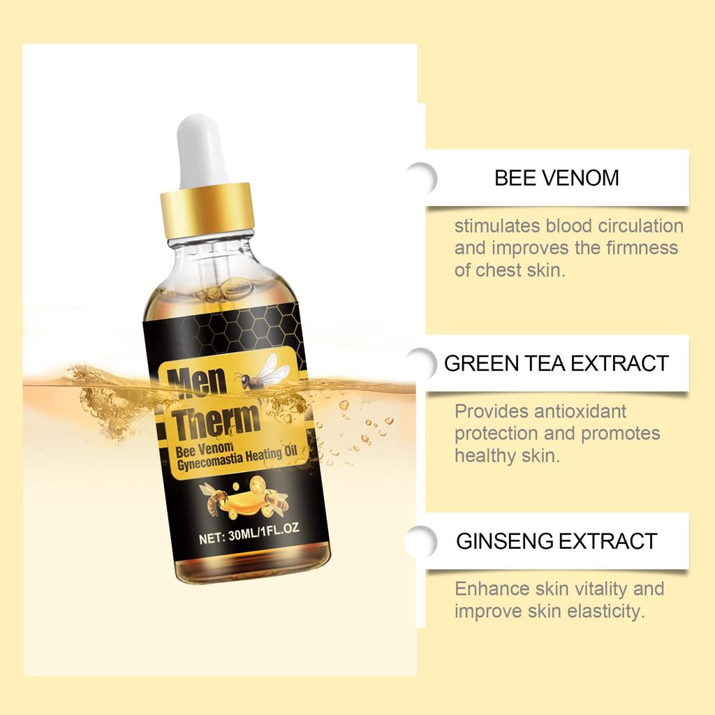 Mentherm Bee Gynecomastia Heating Paste,  Best Men Bee Oil, Men Thermal Paste, Men Bee Paste, Gynecomastia Tightening Paste For Men