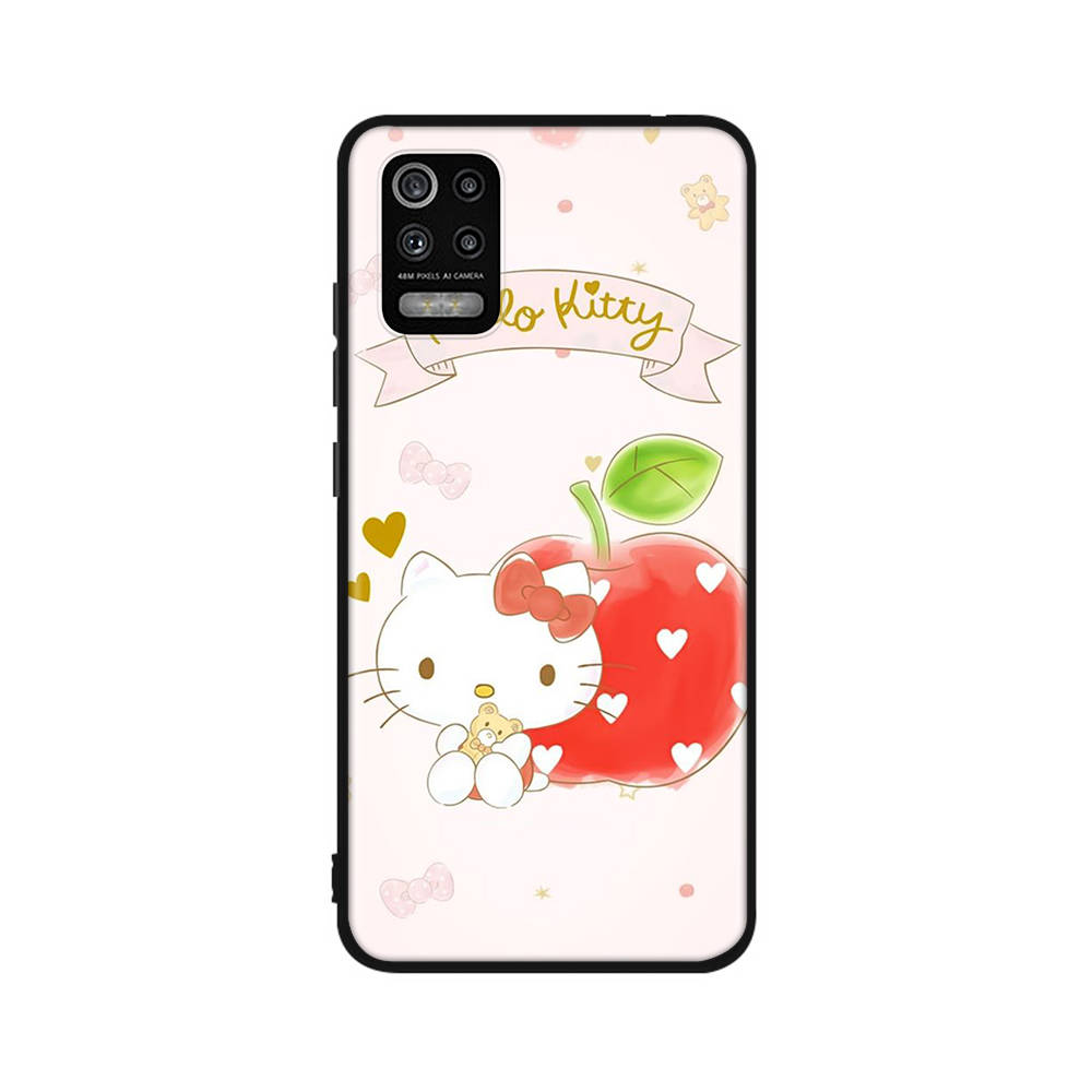 KT68 Прекрасный чехол Hello Kitty для Samsung A04 A14 A23 A34 A54 M23 M33 M52 M53 Realme 10 9 C30S C35 C55 VIVO Y02S Y21 Y33S Y51 X80 Pro Прозрачный чехол