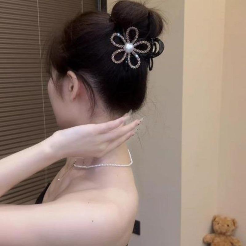 1 шт. полый цветок зажим захват женский средний высокий смысл задняя часть головы половина завязка для волос акула зажим