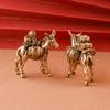 Solid Brass Donkey Small Ornament Animal Equus Asinus Car Interior Decoration Miniature Figurines