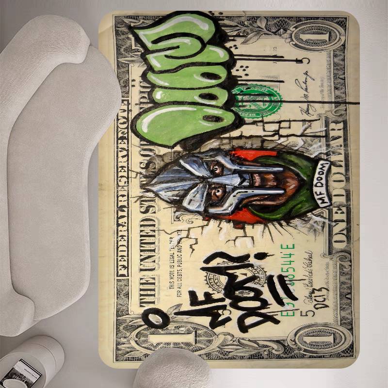 M-MF D-DOOM Rapper Door Mat Nordic Style Bedroom Living Room Doormat Home Balcony Anti-Slip Alfombra