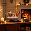 Creative Christmas Home Decoration Floating Santa Sleigh Ornament, Magnetic Levitation with LED Unique Holiday Gift for Family Lighting, Centerpiece