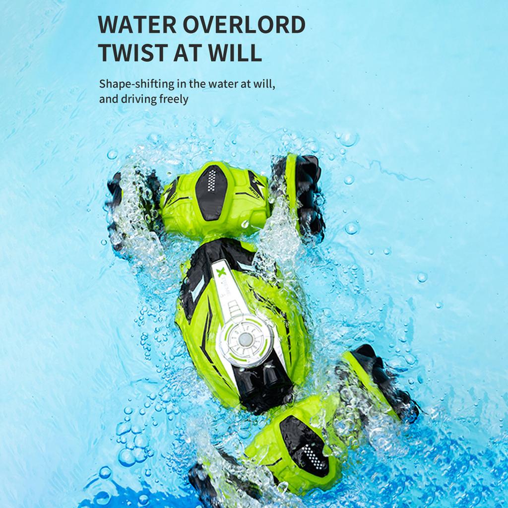 Remote Control Stunt Car 2.4GHz Transforming Amphibious Remote Control Car Dual Mode Remote Control