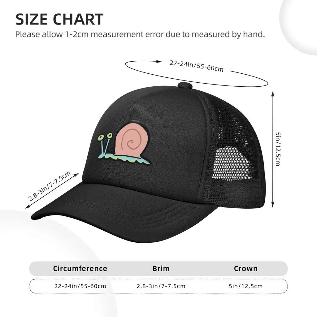 Сетчатые бейсболки с рисунком улиток Gary, Snapback, Модные бейсбольные кепки, Дышащие, Повседневные, Кепки, Для улицы, Унисекс