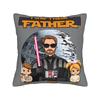 Father Day Dad Est Papa Pillow Case Retro Trendy Pillow Cover Soft Pillowcases For Living Room Bed Chair