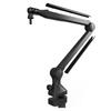Universal Microphone Stand Adjustable Boom Arm Mic Holder Support Bracket for Live Recording Video Broadcasting Black