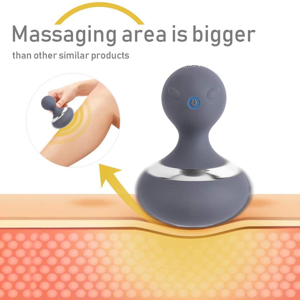 Беспроводной электрический массажер с 10 мощными вибрациями, перезаряжаемый ручной массажер для шеи, массажер для тела, спины, талии, ног