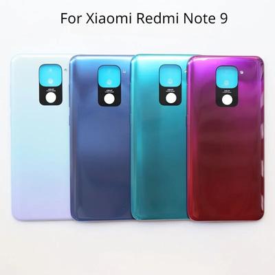 Задняя крышка для Xiaomi Redmi Note 9, крышка батарейного отсека, запасные части для задней двери с боковыми клавишами