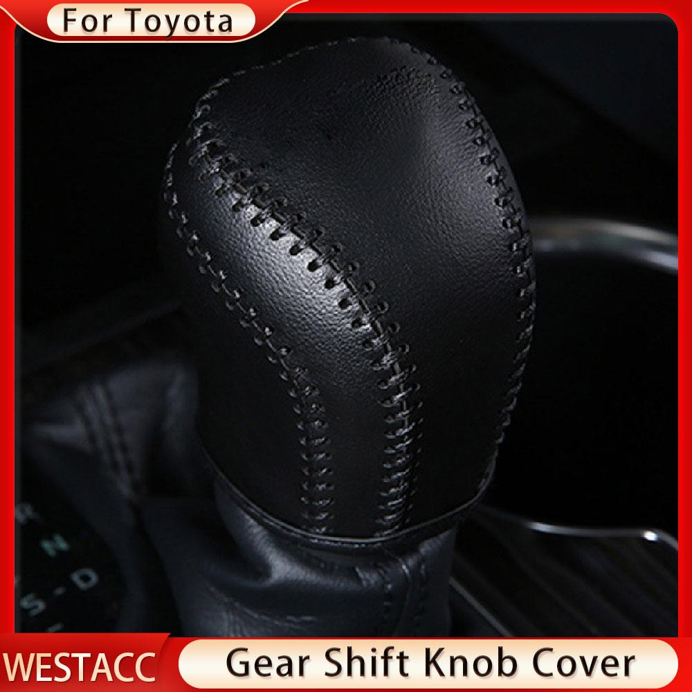 Чехол из натуральной кожи с автомобильными ошейниками, ручка переключения передач, чехол для Toyota Camry 70 Corolla AT