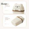 Durable Soap Storage Case Cute Bear Box with Lid, Plastic Holder Protector for Business Trips Drainage Design, Portable Travel Home And Dish Gym