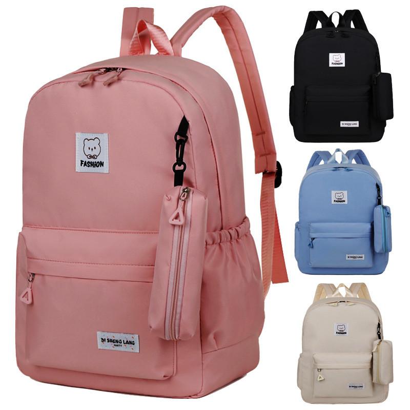 Minimalist Style Travel Large Capacity Backpack Wear Resistant Student Schoolbag
