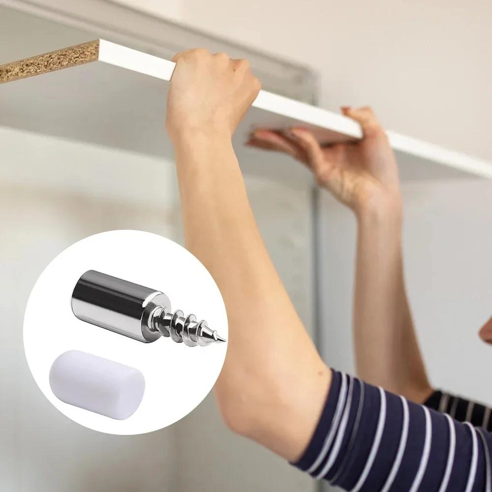 12 компл. Крестовой саморез с резиновой втулкой для поддержки ламината, самодельный шкаф-купе, стекло, твердый, нескользящий, гвоздь для перегородки