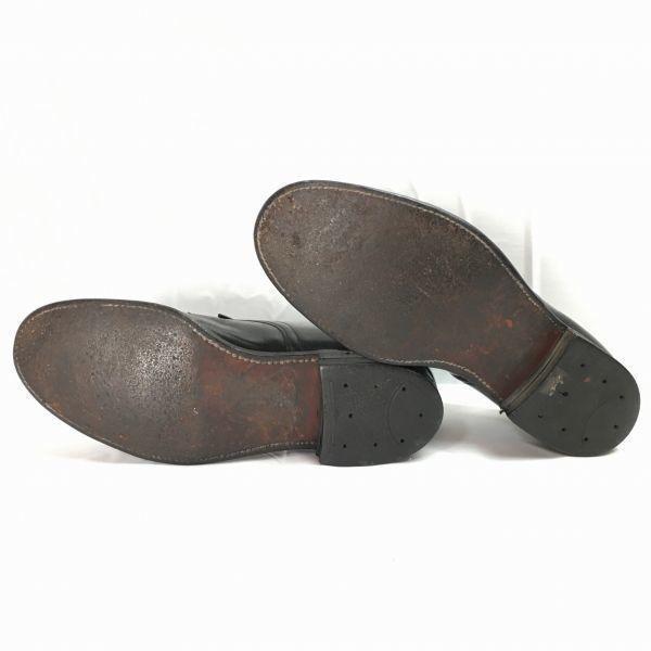 1961 SPORTWELT ОБУВНАЯ КОМПАНИЯ. НАС. Туфли ВМС Размер 7R (25,0 см) Черные 6-люверсные винтажные 60-е(ИСПОЛЬЗОВАЛ)