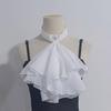 Y3NE Victorian Detachable Fake Collar Layered Jabot Necktie For Medieval Costume Historical Reenactment Themed Party