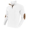 Autumn/Winter Jacquard Ribbed Collar Sports-Inspired Casual Men's Long-Sleeved Stand-Up Collar Sweatshirt